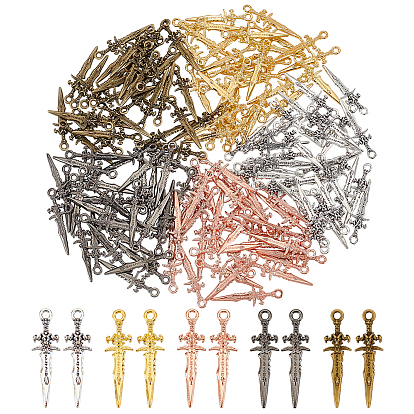 150 шт 5 цвета подвески из сплава, форма меча