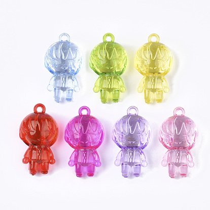 Transparent Acrylic Pendants, Boy