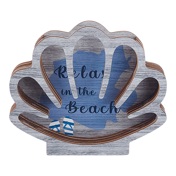 Деревянные подносы для украшений в форме ракушек для колец, сережек, браслетов и ожерелий, украшение рабочего стола