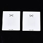 Cardboard Hair Clip Display Cards, Rectangle with Bowknot Pattern