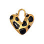 304 нержавеющей стальной эмали подвески, шарма сердца, ионное покрытие (ip), долговечный, реальный 18 k позолоченный