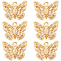 10Pcs Brass Micro Pave Clear Cubic Zirconia Pendants, Butterfly Charms, Nickel Free