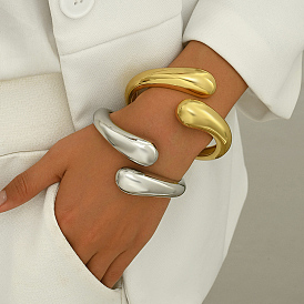 Элегантные браслеты из цинкового сплава на петлях для женщин, слеза