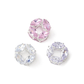 Латунные микро проложить кубического циркония бусы, без кадмия и без свинца, колонка