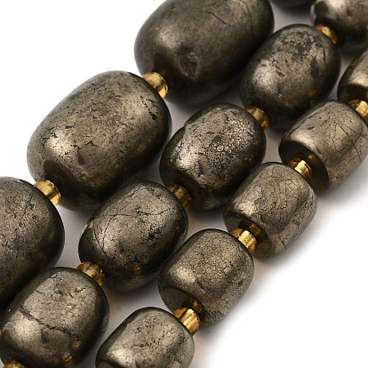 Природного пирита бисер нитей, с бисером, колонка