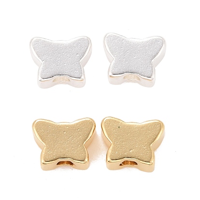 Rack Plating Eco-friendly Brass Beads, Lead Free & Cadmium Free, Long-Lasting Plated, Butterfly