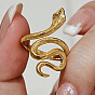 Латунные регулируемые манжеты для женщин, змея