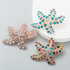 Sparkling Geometric Starfish Brooch for Women - Fashionable and Elegant Jewelry Accessory