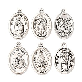 Подвески из сплава в тибетском стиле, овальные амулеты, без свинца и без кадмия