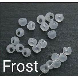 Transparent Frosted AS Plastic Charms, Suzumaru Beads, Round