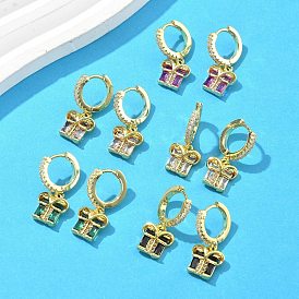 Подарочные латунные серьги-кольца с микропаве из кубического циркония, стойки покрытие, прочное покрытие, без кадмия и без свинца, реальный 18 k позолоченный