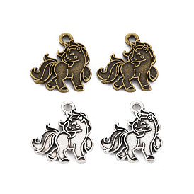 Сплавочные сеттинги для кулона, тибетский стиль, без кадмия и без свинца, единорог