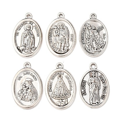 Подвески из сплава в тибетском стиле, овальные амулеты, без свинца и без кадмия