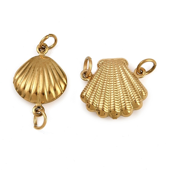 304 подвески-соединители в форме ракушки из нержавеющей стали, ионное покрытие (ip), с прыжковых колец