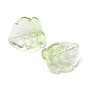 Transparent Glass Pendants, Strawberry Leaf