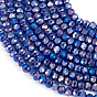 10 нити для выпечки гальванических стеклянных бусин нити, AB цвет, граненые, рондель