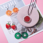 SUNNYCLUE Resin Pendants, with Platinum Tone Iron Findings, Imitation Food, Mixed Shapes