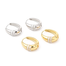 Прозрачные серьги-кольца с фианитами, украшения из латуни для женщин, без кадмия и без свинца