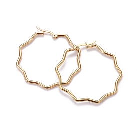 Серьги из 201 нержавеющей стали, с 304 штифта из нержавеющей стали, гипоаллергенные серьги, цветок