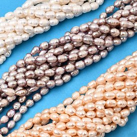 Нити из натурального культивированного пресноводного жемчуга, рис, класс +