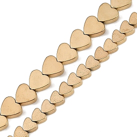 Гальванические нити из синтетических немагнитных гематитовых бусин, сердце