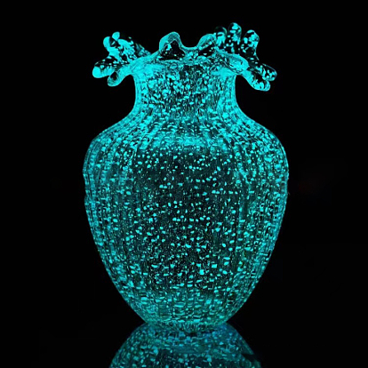 Luminous Glass Vase Ornaments, Glow in the Dark for Living Room Bedroom Decoration