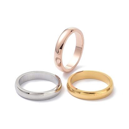 4 мм полированное кольцо на палец с простым куполом для девочек и женщин, 304 кольцо из нержавеющей стали