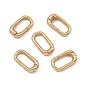 SHEGRACE Brass Spring Gate Rings, Twisted Rectangle, Lead Free & Cadmium Free & Nickel Free