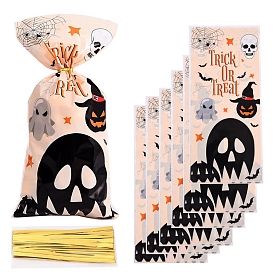 Halloween Printed Gift Plastic Bags, Rectangle Candy Wrapping Bags