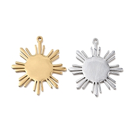 304 Stainless Steel Pendants, Sun Charms