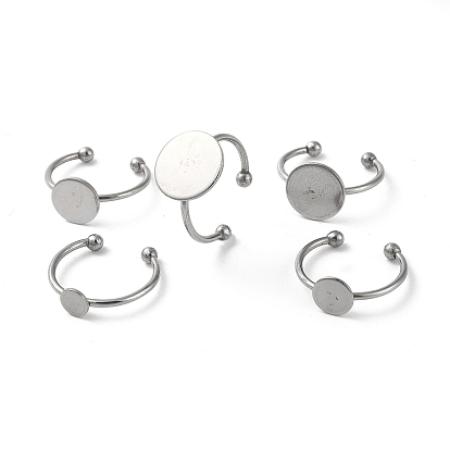 Регулируемые элементы 304 из нержавеющей стали, латунная фурнитура платформы для кольца, плоско-круглые