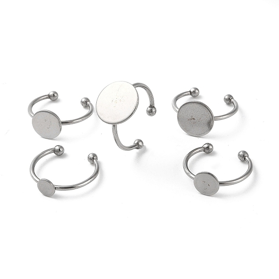 Регулируемые элементы 304 из нержавеющей стали, латунная фурнитура платформы для кольца, плоско-круглые