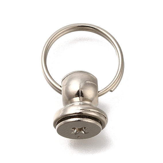 Заклепки из сплава, чехол для телефона своими руками, поделки из кожи ремесло, сумочка, аксессуары для кошельков, с винтом с головкой Филиппа и прыжковыми кольцами