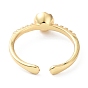Rack Plating Brass Cuff Open Ring Bases Setting, Long-Lasting Plated