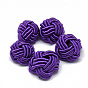 Polyester & Cotton Woven Beads, Half Drilled, Half Round