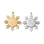 304 Stainless Steel Pendants, Sun Charms