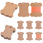 80Pcs 2 Styles Bone Shape Paper Thread Winding Boards, Floss Bobbins, for Cross Stitch Embroidery Cotton Thread Craft DIY Sewing Storage