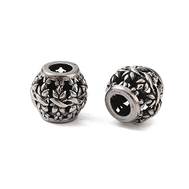 304 Stainless Steel European Beads, Large Hole Beads, Round