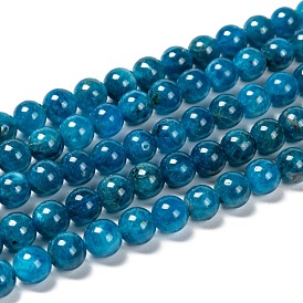 Round Natural Apatite Beads Strands, Grade A