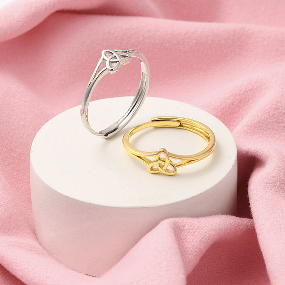 Латунные регулируемые кольца для женщин, узел