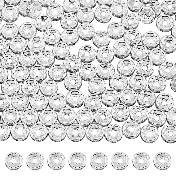 400шт. железные хрустальные стразы-разделители, класс b, плоско-круглые, прямой край