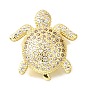 Латунные микропаве из прозрачного кубического циркония, черепаха, без свинца и без кадмия, стойки покрытие, долговечный