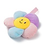 Sunflower with Smiling Face Plush Cloth Pendant Decorations, for Bag Decoration, Keychain Child Gift Pendant