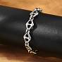 304 браслеты-цепочки с ромбическими звеньями из нержавеющей стали для мужчин и женщин