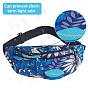 Sports Waist Pack for Women, Adjustable Strap Fanny Pack, Leaves Print Crossbody, Bum Bag for Traveling Casual Running Hiking Cycling