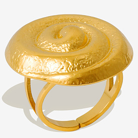 304 открытые кольца-манжеты из нержавеющей стали в форме завитка для женщин