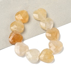 Природный Топаз нефрита бисер нитей, граненые, сердце