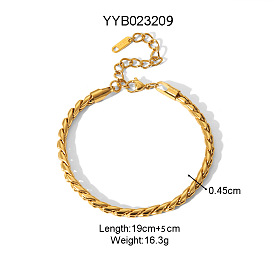 304 браслеты из нержавеющей стали с кубинскими звеньями для женщин, высококлассный и модный, реальный 18 k позолоченный