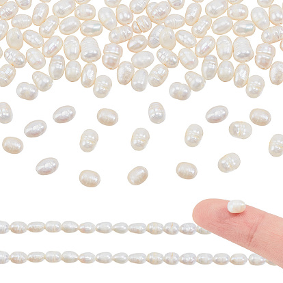 1 нити натурального культивированного пресноводного жемчуга класса А, идея для подарка Дня матери, рисовые шарики