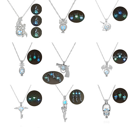 Luminous Alloy Pendants, Necklace, Halloween Theme